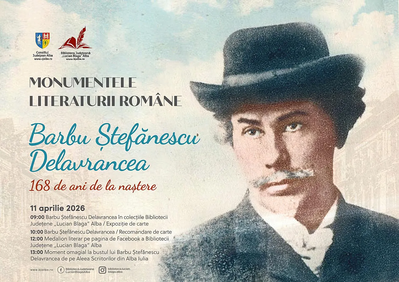 Evocarea personalității scriitorului Barbu Ștefănescu Delavrancea, la 168 de ani de la nașterea lui