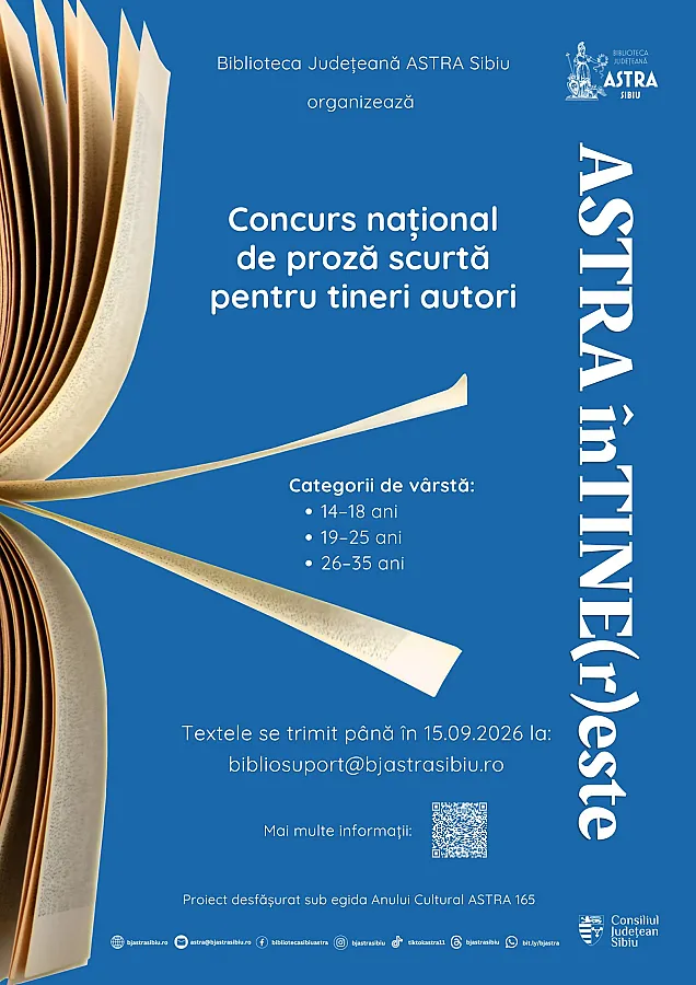 ASTRA înTINE(r)este – Concurs național de proză scurtă pentru tineri autori