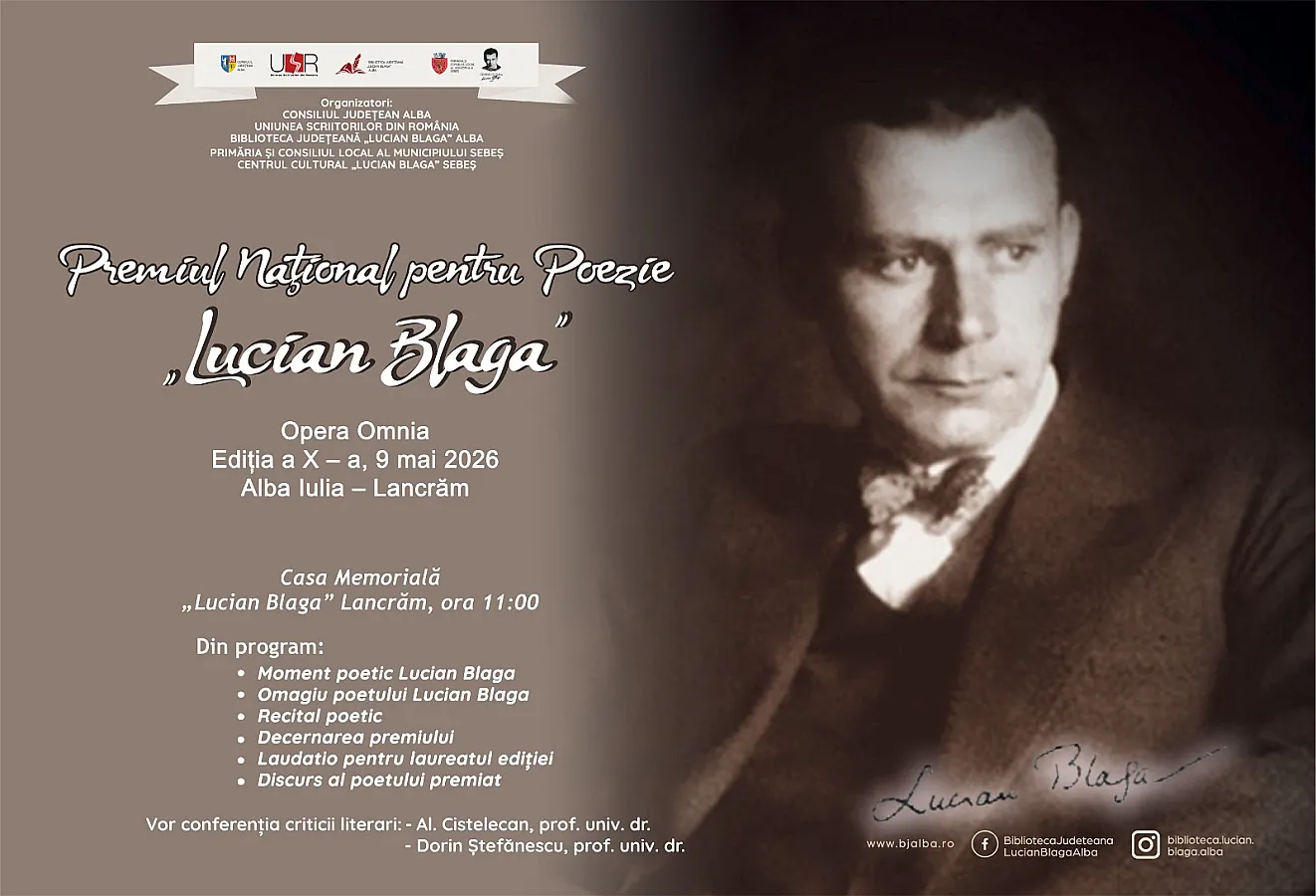 Premiul Național pentru Poezie „Lucian Blaga” Opera Omnia, ediția a X-a