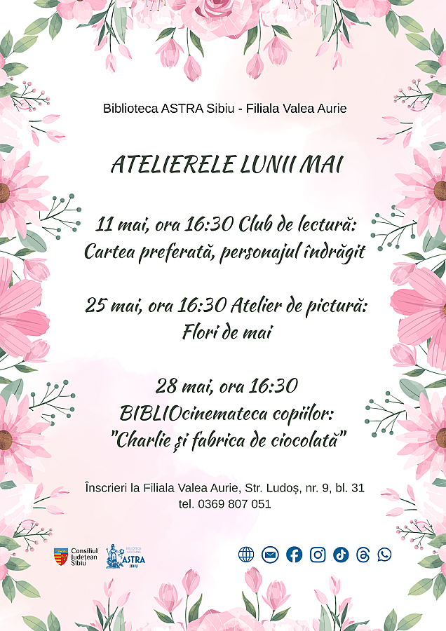 Atelierele lunii mai la Filiala Valea Aurie