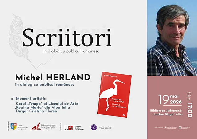 Scriitorul francez Michel Herland la întâlnirea cu publicul din Alba Iulia