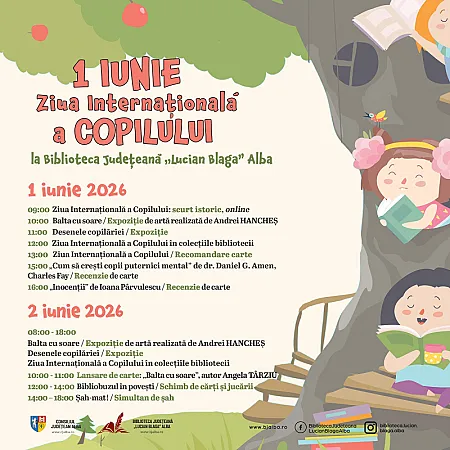 Biblioteca Județeană „Lucian Blaga” Alba sărbătorește Ziua Internațională a Copilului