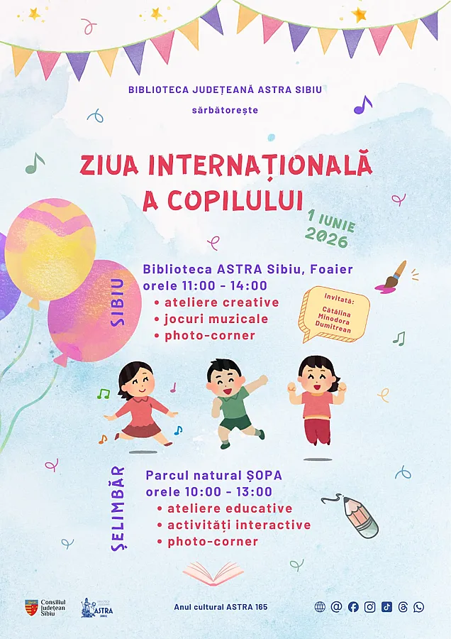 Biblioteca ASTRA Sibiu sărbătorește Ziua Internațională a Copilului