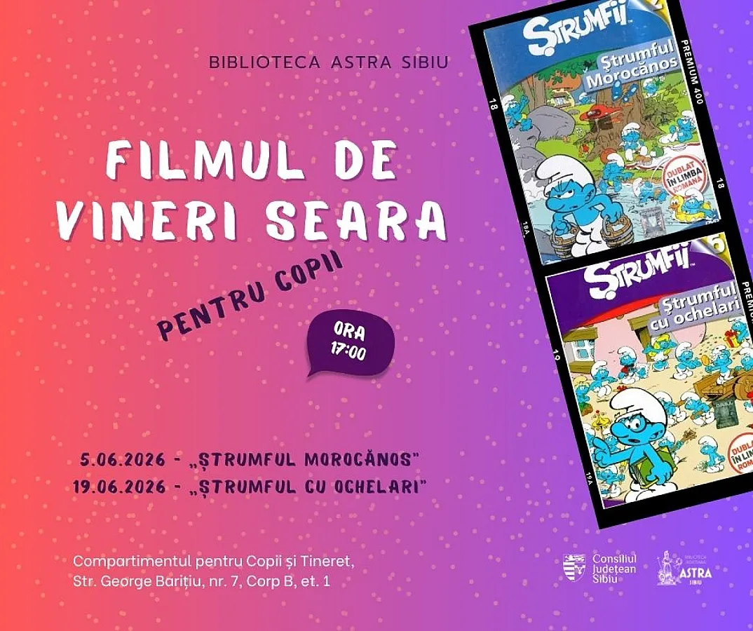 Filmul de vineri seara pentru copii – luna iunie