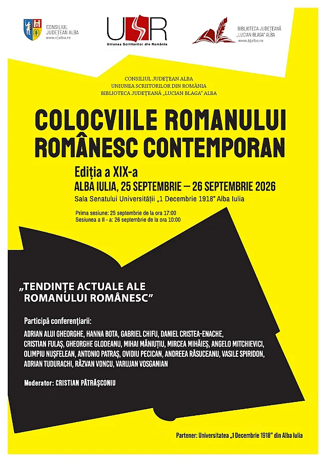 Colocviile Romanului Românesc Contemporan la cea de-a XIX-a ediție