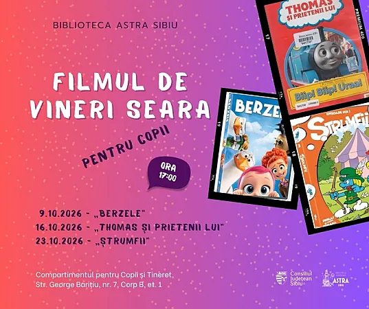 Filmul de vineri seară pentru copii – luna octombrie